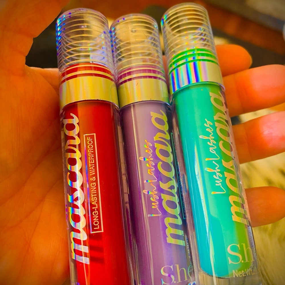 NEW Lush Lashes Mascara Set - Red, Purple, and Blue
